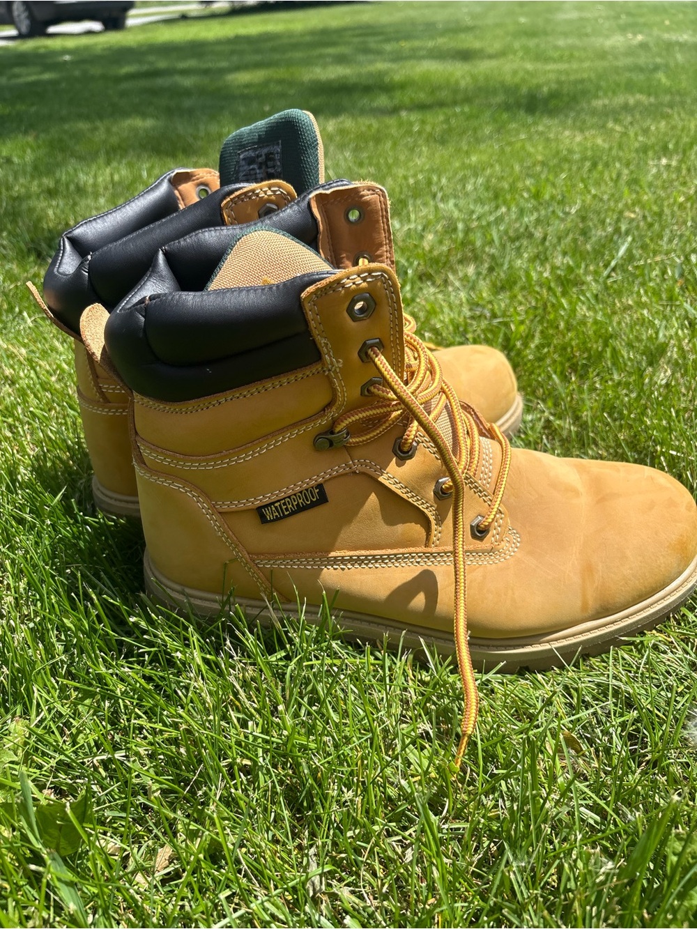 Brahma 12 extra wide Men's Waterproof Work Boots - Wheat/Tan